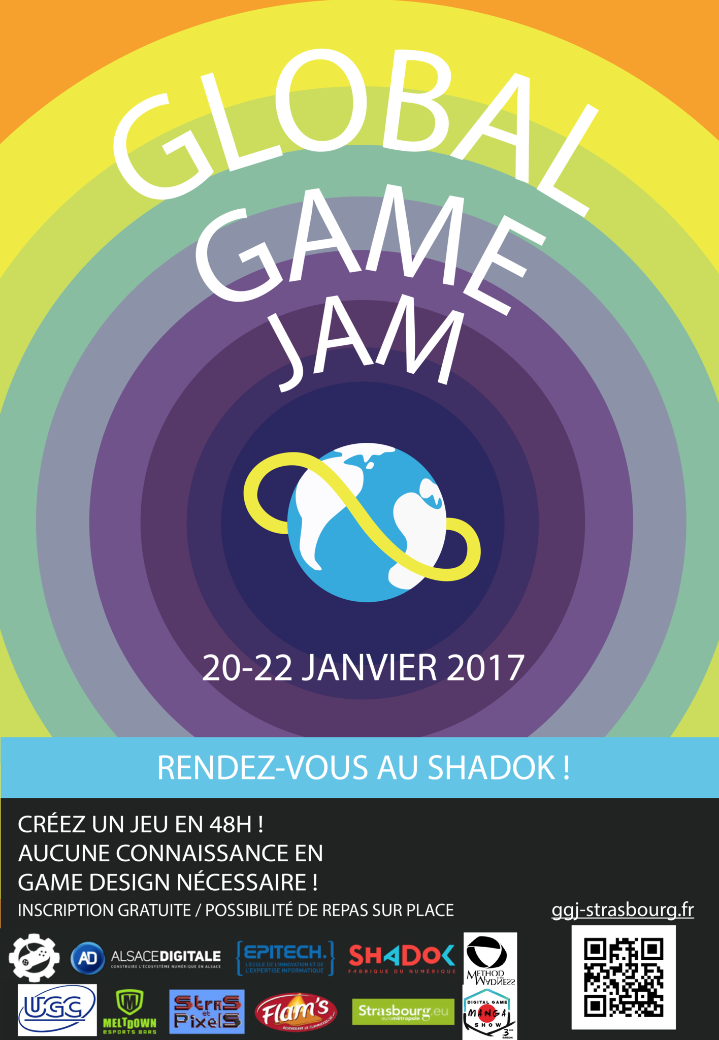 [Annonce] Stras et Pixels, partenaire de la Global Game Jam Strasbourg 2017 !